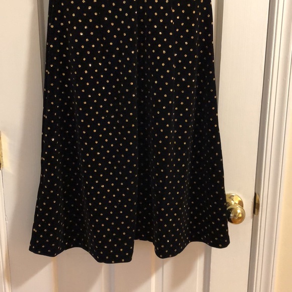 Talbots black small dress with gold polka dots - great for a Christmas party - Picture 5 of 6